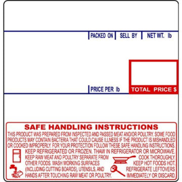 CAS8040-36 Printing Scale Label, 58 x 60 mm, UPC/Safe Handling, 36 Rolls of 500 Labels